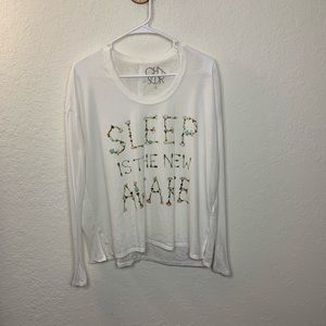 Chaser Sleep burnout long sleeve shirt small